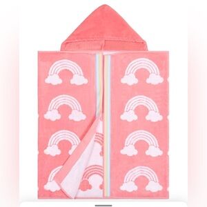 Caro Home Kids Hooded 100% Cotton Towel Pink Rainbow 68x127cm
